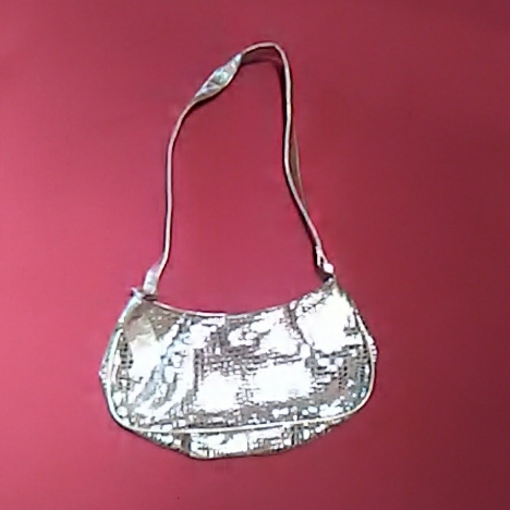 Gold foil shoulder bag